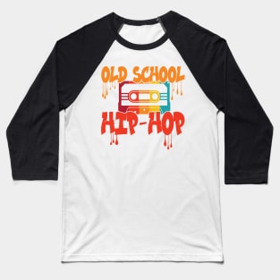 Old School Hip Hop Cassette Baseball T-Shirt